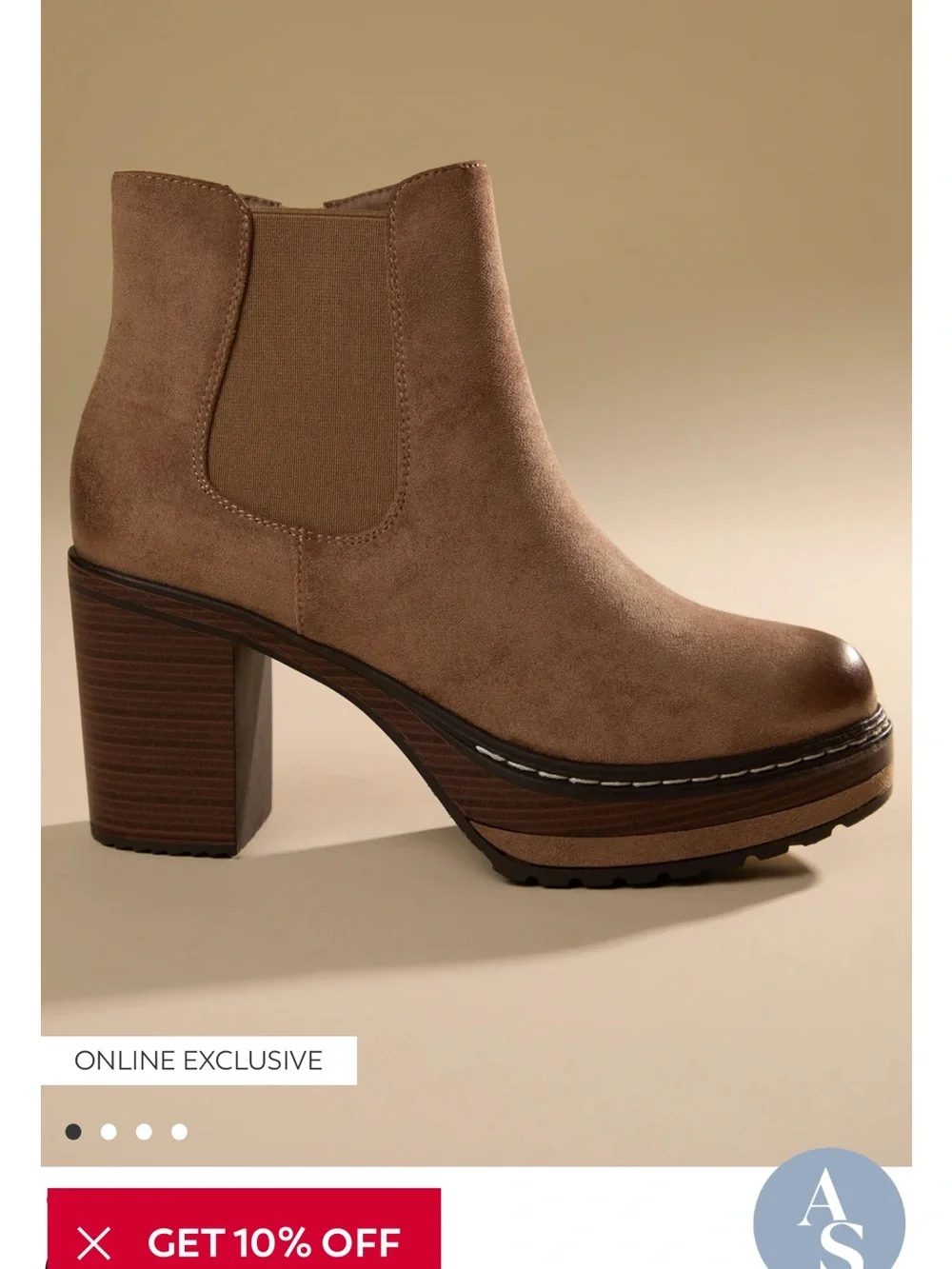 Altar'd State Taupe Suede Platform Chelsea Booties